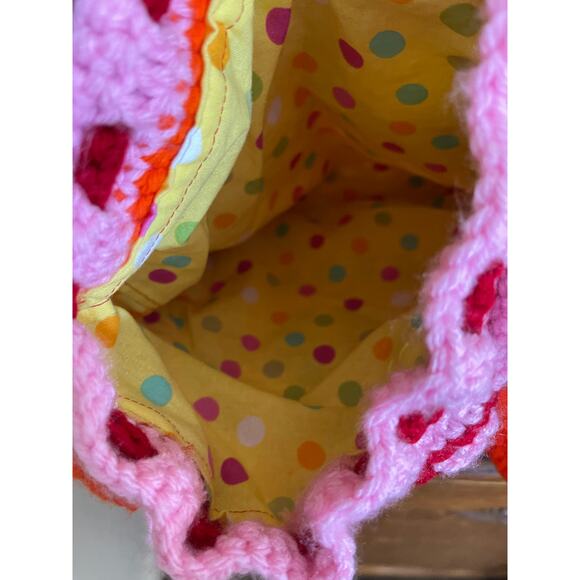 Knit Floral Backpack Handbag Handmade Crochet Boho Festival Colorful Bag &Wallet - Picture 13 of 15